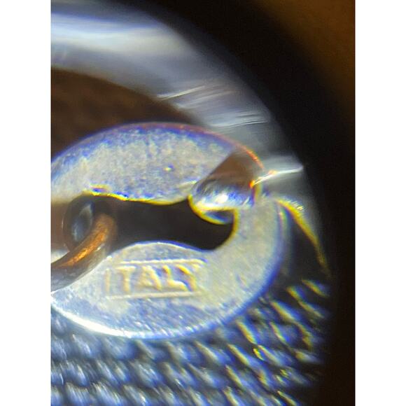 925 Sterling Silver Purple Goldstone Pendant Necklace 20” Box Chain Boho Artisan - Picture 10 of 10